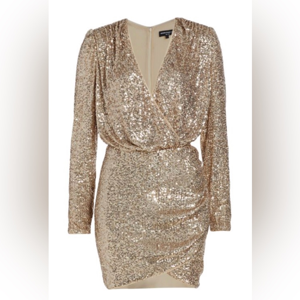 Generation Love Miley Sequin Mini Dress Champagne Size Small Nwot $385